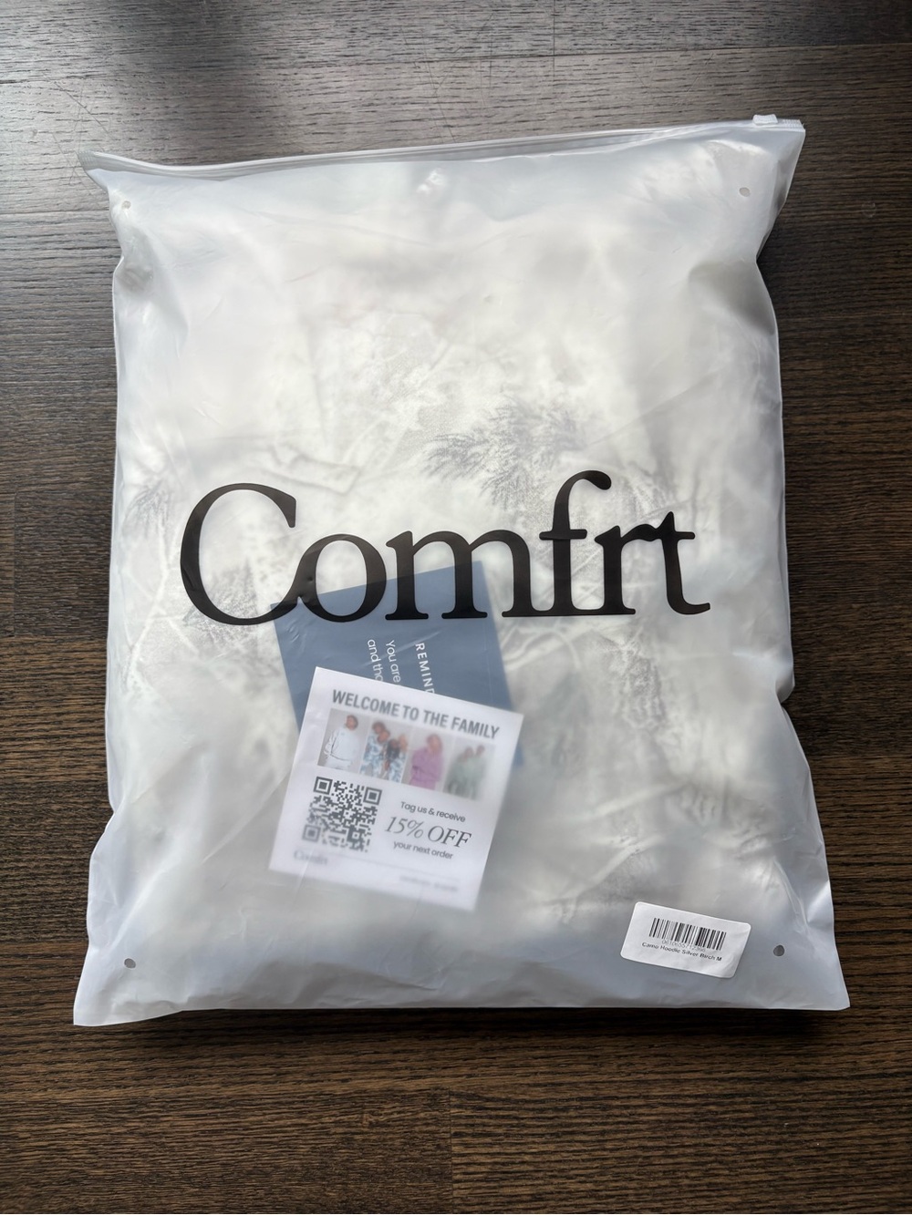 BNWT - COMFRT COLLECTION - UNISEX - SILVER BIRCH HODDIE - SIZE M